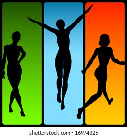 Vector Girl Silhouettes