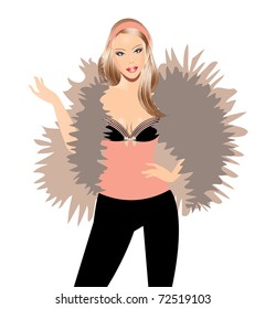 Vector girl-Fashion illustration