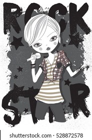 Vector Girl,rock Star