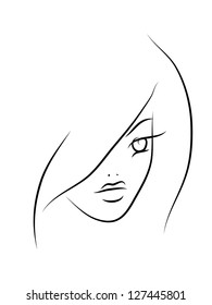 Vector girls portrait