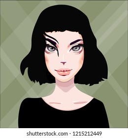 Vector Girl,Women Expression Set