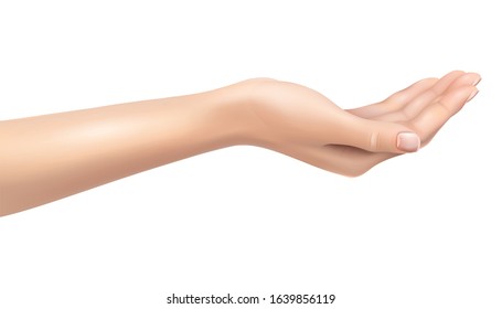 Vector giving hand icon isolated illustration on white background.