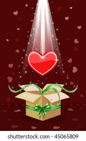 Vector Giving you my love - EPS AI8, all elements layered and grouped.