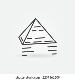 Vector Giza Pyramid concept linear icon or sign