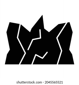 Vector Glacier Glyph Icon Design
