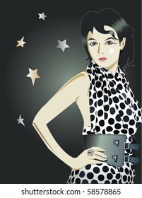 vector glamour girl