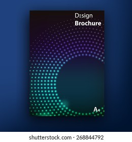 Vector glamur techno brochure  booklet cover design templates collection A4