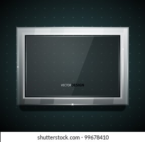 Vector glass ad banner
