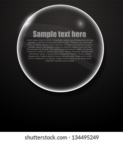 Vector glass background for text eps10