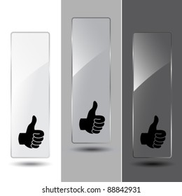 Vector Glass Banners For Advertising Text