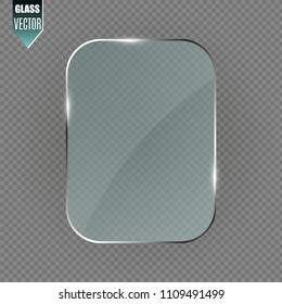  Vector glass banners on transparent background.