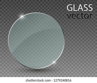 Vector glass banners on transparent background.Empty transparent glass frame. Clean vector background.