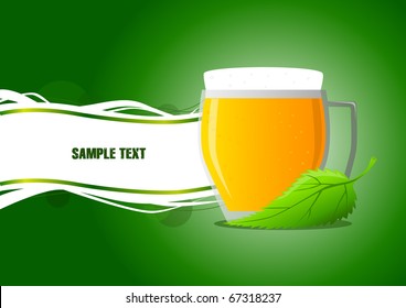 vector glass of beer