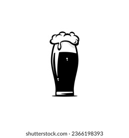 vector glass of beer, bar beer