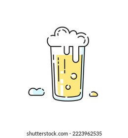 Vector glass of beer icon.