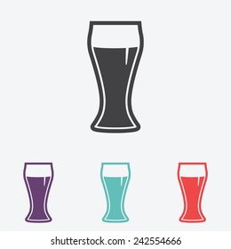 Vector glass of beer icon