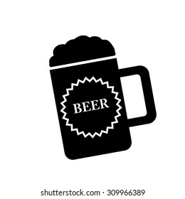 vector glass of beer icon