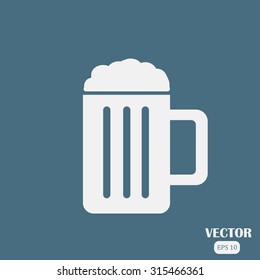 vector glass of beer icon