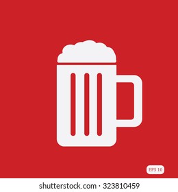 vector glass of beer icon