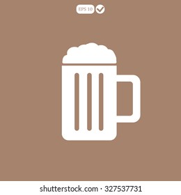 vector glass of beer icon