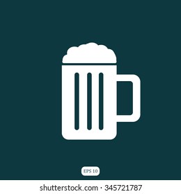 vector glass of beer icon