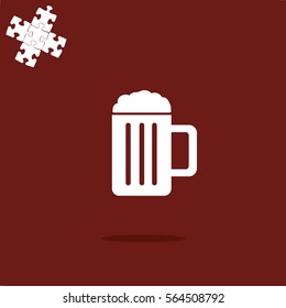 vector glass of beer icon