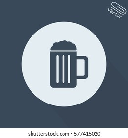 vector glass of beer icon