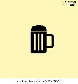 vector glass of beer icon
