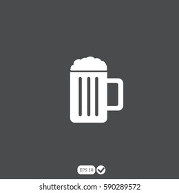 vector glass of beer icon