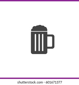 vector glass of beer icon