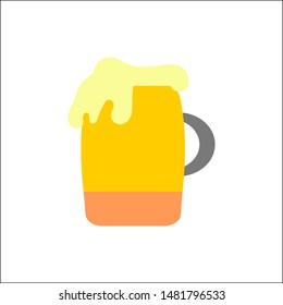 vector glass of beer on a white background