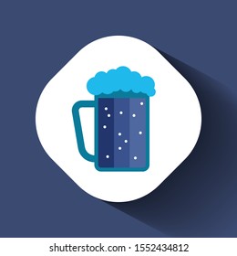 Vector glass of beer on a white background