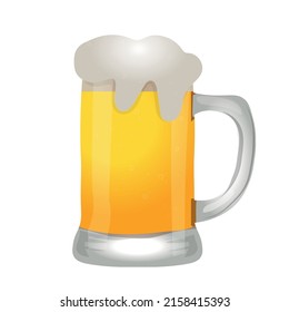 vector glass of beer on a white background.