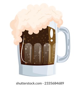 vector glass of beer on a white background