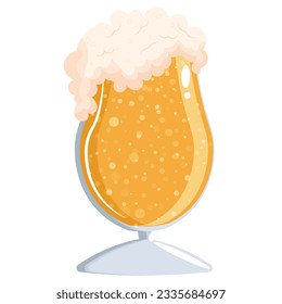 vector glass of beer on a white background
