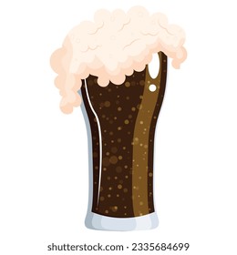 vector glass of beer on a white background