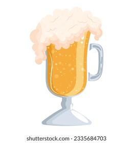 vector glass of beer on a white background