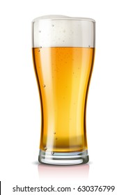 vector glass of beer on a white background