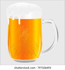 vector glass of beer on a white background.