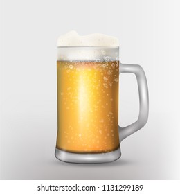 Vector glass of beer, type №2. Isolated vector eps10