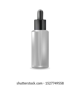 Vector of the Glass Bottle with a Dropper that are used to advertise chemicals, perfumes, medicines, treatments, etc.