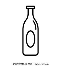 Vector Glass Bottle Outline Style Stock Vector (Royalty Free ...