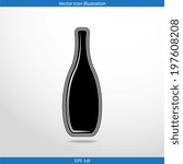 Vector glass bottle web flat icon
