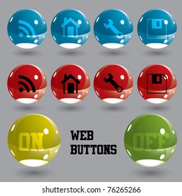 Vector Glass Buttons