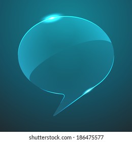 Vector glass callout icon. Eps10