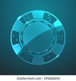 Vector glass chip icon. Eps10