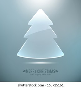 vector glass christmas tree