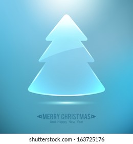 vector glass christmas tree