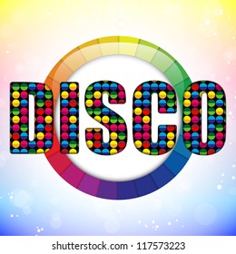 Vector - Glass Circle Color Disco Ball