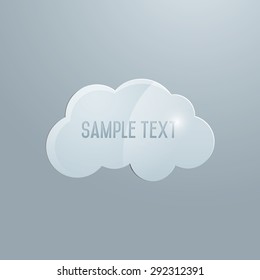 Vector glass cloud, element for your design